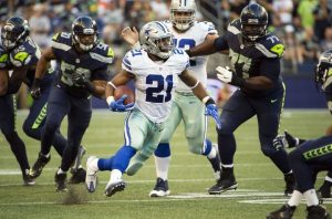 Ezekiel Elliott leads the NFL in rushing with 1,005 yards (111/game) & 9 TDs. Cowboys league-best 161 rushing YPG & 33 rush attempts/game